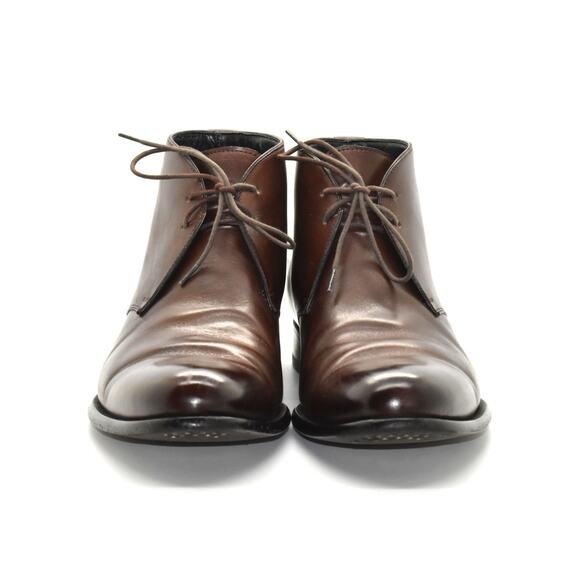 B8 Auth PAUL EVANS Brown Leather Lace Up Chukka Boots Shoes Size 7 EU 41 main image 5